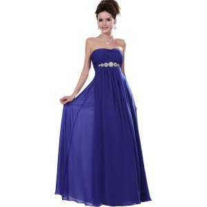 Robe de soirée robe de mariée longue bleue